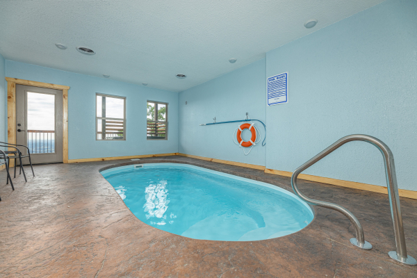 Indoor pool at 4 States View, a 2 bedroom cabin rental located in Pigeon Forge
