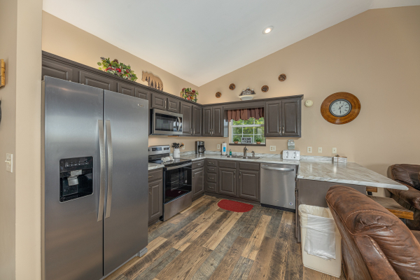 Kitchen at High In The Smokies, a 2 bedroom cabin rental located in Gatlinburg