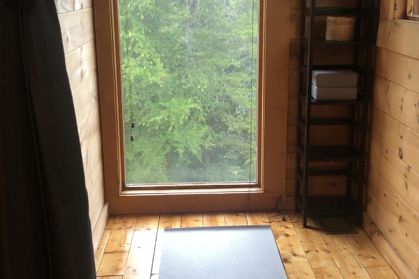 Yoga room at Smokies Serenity, a 2 bedroom cabin rental located in Douglas Lake