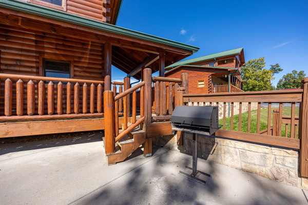 Charcoal grill at Eagle's Sunrise, a 2 bedroom cabin rental located in Pigeon Forge