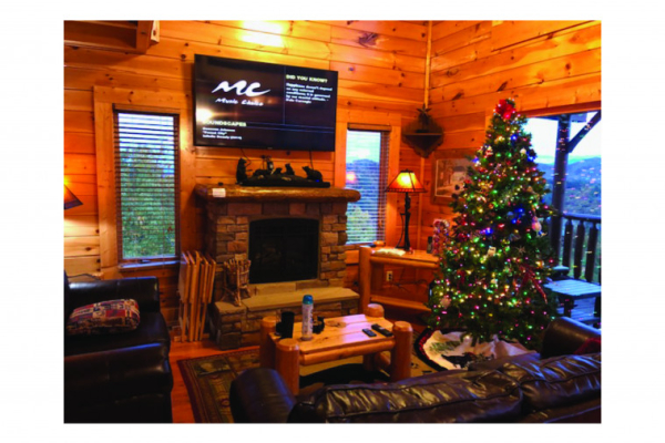 Ready for Christmas at Million Dollar View, a 2 bedroom cabin rental located in Pigeon Forge