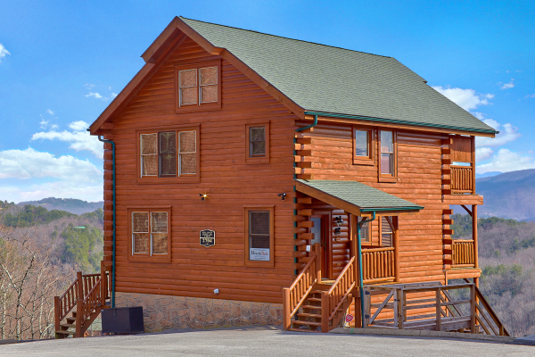 Exterior entry at Million Dollar View, a 2 bedroom cabin rental located in Pigeon Forge