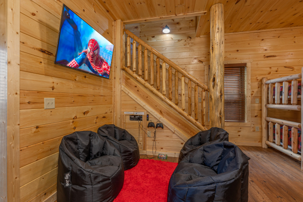 Beanbag chairs  at The One With The View, a 4 bedroom cabin rental located in Pigeon Forge