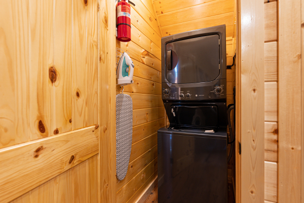 Washer and dryer at The One With The View, a 4 bedroom cabin rental located in Pigeon Forge