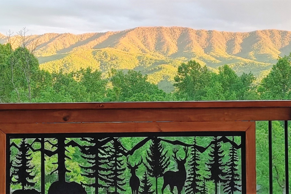 Mountain view at Twin Peaks, a 5 bedroom cabin rental located in Gatlinburg