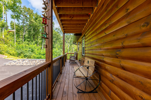 Low deck at Twin Peaks, a 5 bedroom cabin rental located in Gatlinburg