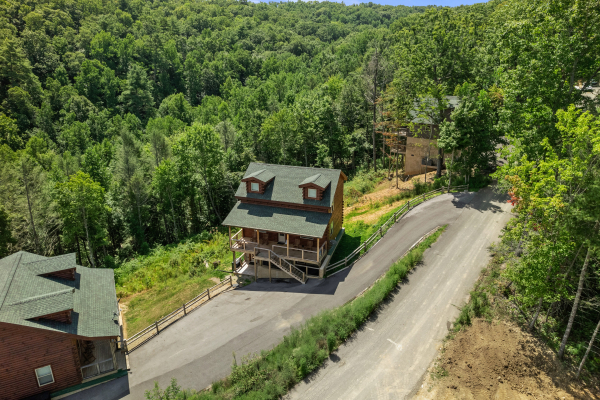 Aerial View Of Cabin at High Country