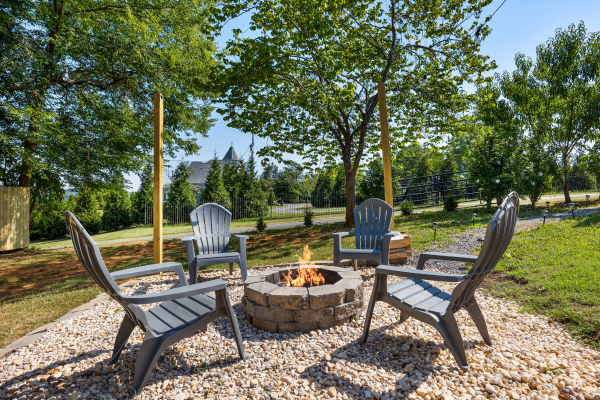 Firepit at Open Skies, a 3 bedroom cabin rental located in Sevierville