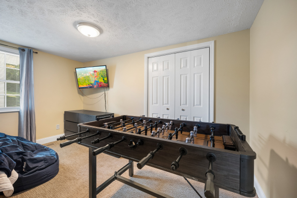 Foosball at Open Skies, a 3 bedroom cabin rental located in Sevierville