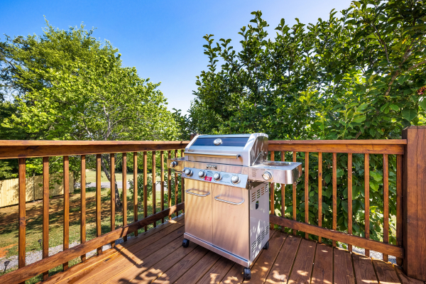 Gas grill at Open Skies, a 3 bedroom cabin rental located in Sevierville