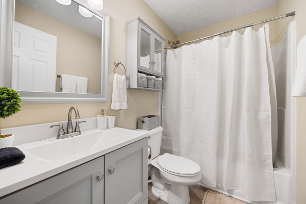 Master bathroom at Open Skies, a 3 bedroom cabin rental located in Sevierville