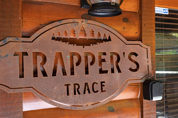Cabin Sign at Trapper's Trace
