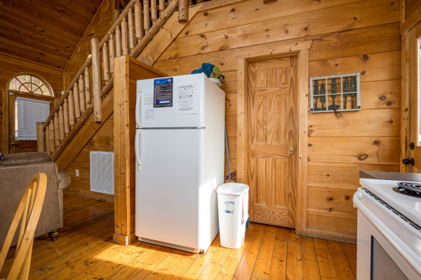Refrigerator at Deerly Beloved, a 1 bedroom cabin rental located in Pigeon Forge