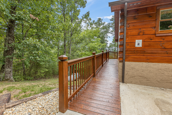 Deck at Wildlife Retreat, a 3 bedroom cabin rental located in Pigeon Forge