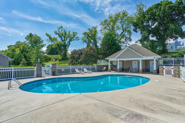 Outdoor pool at A Pigeon Forge Retreat, a 2 bedroom cabin rental located in Pigeon Forge