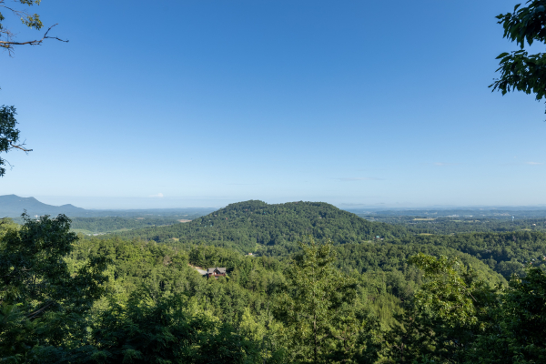 View from deck at Cozy Mountain View, a 1 bedroom cabin rental located in Pigeon Forge