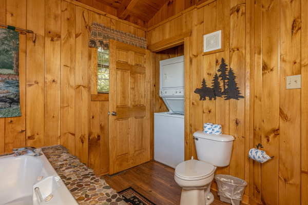 Washer and dryer at Cozy Mountain View, a 1 bedroom cabin rental located in Pigeon Forge