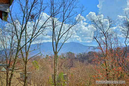 Smoky Mountain views from Alpine Pointe, a 5 bedroom cabin rental located in Gatlinburg